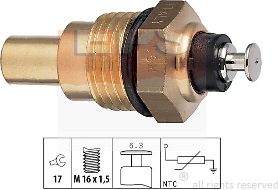 MDR EPS-1830 067 - Датчик, температура на охладителната течност vvparts.bg