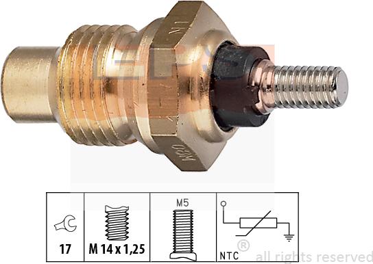 MDR EPS-1830 003 - Датчик, температура на охладителната течност vvparts.bg