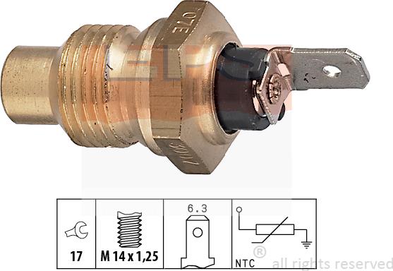 MDR EPS-1830 007 - Датчик, температура на охладителната течност vvparts.bg