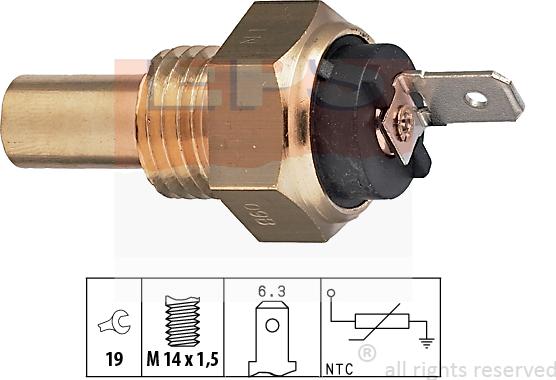 MDR EPS-1830 015 - Датчик, температура на охладителната течност vvparts.bg