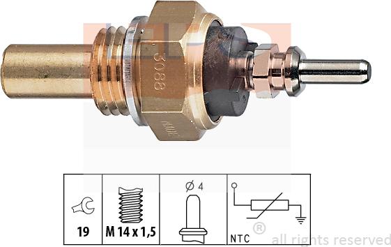 MDR EPS-1830 088 - Датчик, температура на охладителната течност vvparts.bg