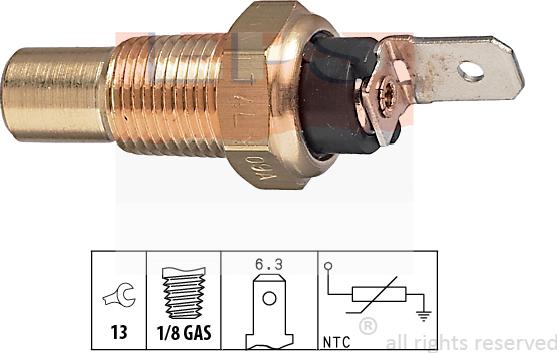 MDR EPS-1830 079 - Датчик, температура на охладителната течност vvparts.bg