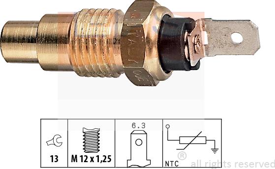 MDR EPS-1830 078 - Датчик, температура на охладителната течност vvparts.bg