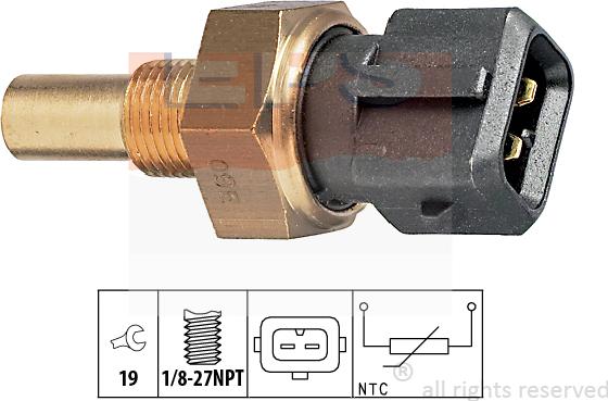 MDR EPS-1830 165 - Датчик, температура на охладителната течност vvparts.bg