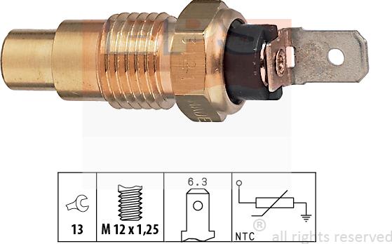 MDR EPS-1830 121 - Датчик, температура на охладителната течност vvparts.bg