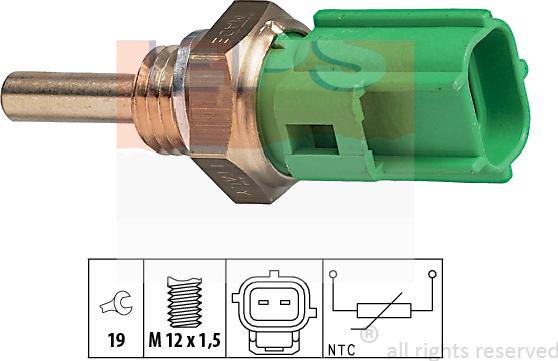 MDR EPS-1830 177 - Датчик, температура на охладителната течност vvparts.bg