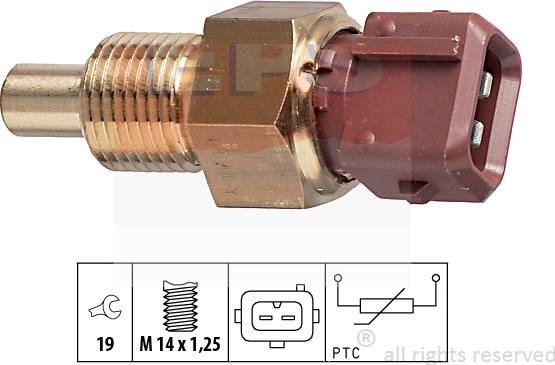 MDR EPS-1830 308 - Датчик, температура на охладителната течност vvparts.bg