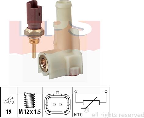 MDR EPS-1830 326K - Датчик, температура на охладителната течност vvparts.bg