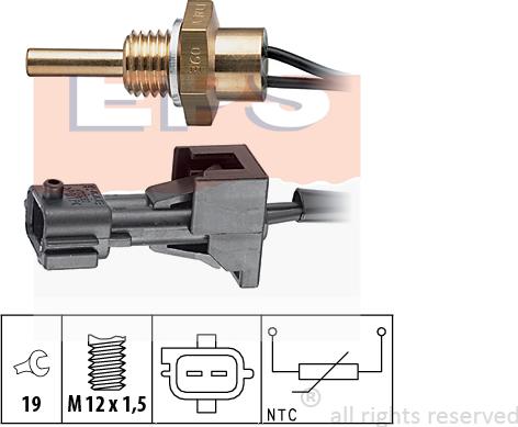 MDR EPS-1830 245 - Датчик, температура на охладителната течност vvparts.bg