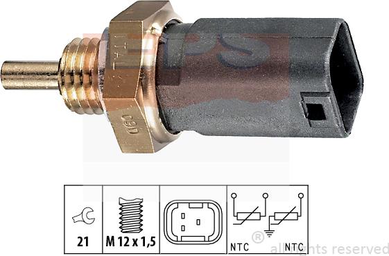 MDR EPS-1830 252 - Датчик, температура на охладителната течност vvparts.bg