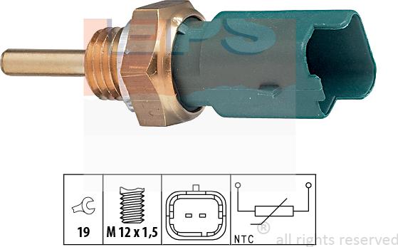 MDR EPS-1830 261 - Датчик, температура на охладителната течност vvparts.bg