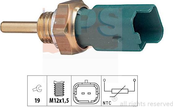 MDR EPS-1830 261 - Датчик, температура на охладителната течност vvparts.bg