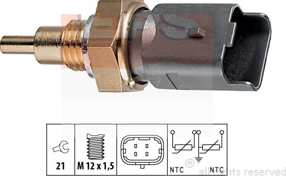 MDR EPS-1830 286 - Датчик, температура на охладителната течност vvparts.bg