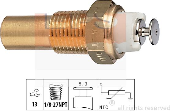 MDR EPS-1830 235 - Датчик, температура на охладителната течност vvparts.bg