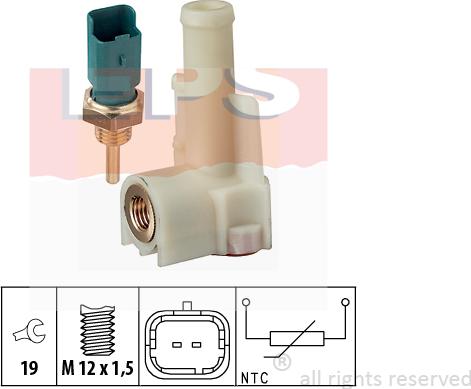 MDR EPS-1830 233 - Датчик, температура на охладителната течност vvparts.bg