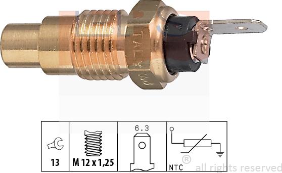 MDR EPS-1830 223 - Датчик, температура на охладителната течност vvparts.bg