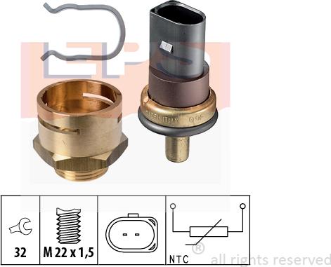 MDR EPS-1830 278K - Датчик, температура на охладителната течност vvparts.bg