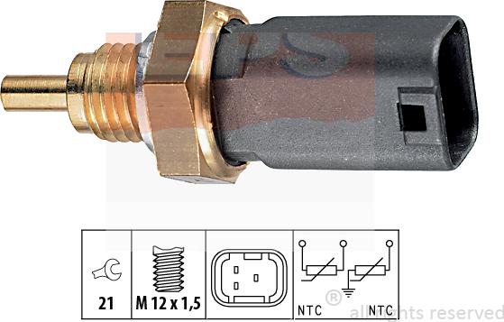 MDR EPS-1830 273 - Датчик, температура на охладителната течност vvparts.bg