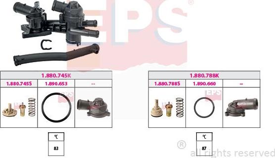 MDR EPS-1879 956KK - Термостат, охладителна течност vvparts.bg