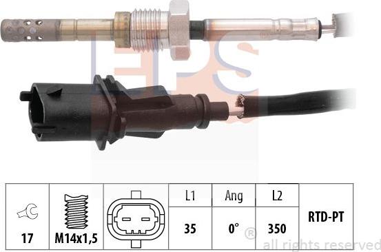 MDR EPS-1220 068 - Датчик, температура на изгорелите газове vvparts.bg