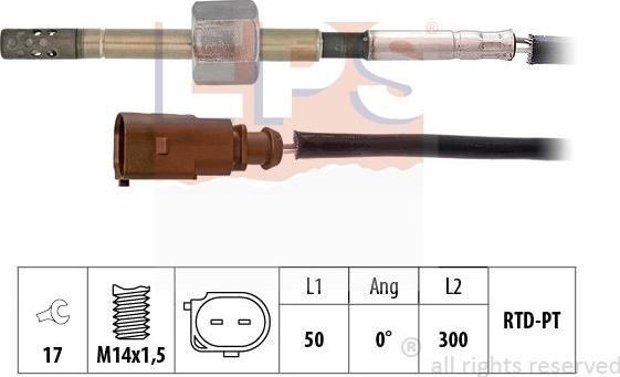 MDR EPS-1220 149 - Датчик, температура на изгорелите газове vvparts.bg