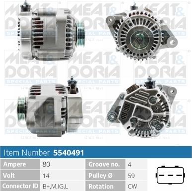 Meat & Doria 5540491 - Генератор vvparts.bg