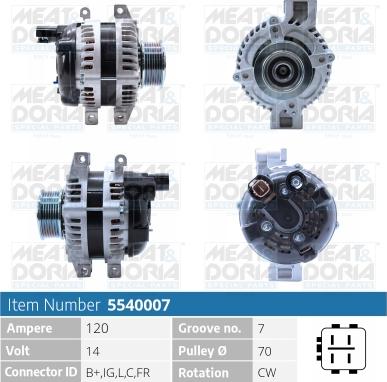 Meat & Doria 5540007 - Генератор vvparts.bg