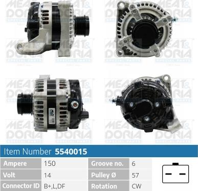 Meat & Doria 5540015 - Генератор vvparts.bg