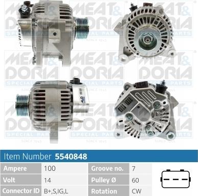 Meat & Doria 5540848 - Генератор vvparts.bg