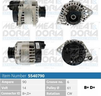 Meat & Doria 5540790 - Генератор vvparts.bg