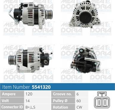 Meat & Doria 5541320 - Генератор vvparts.bg