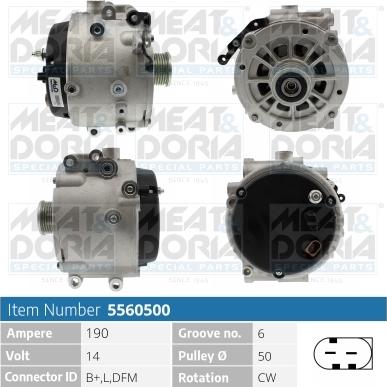 Meat & Doria 5560500 - Генератор vvparts.bg