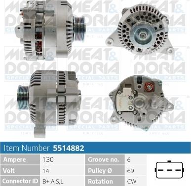 Meat & Doria 5514882 - Генератор vvparts.bg