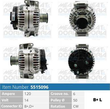 Meat & Doria 5515096 - Генератор vvparts.bg