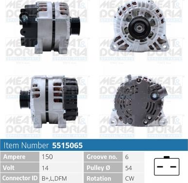 Meat & Doria 5515065 - Генератор vvparts.bg