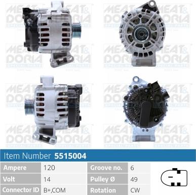 Meat & Doria 5515004 - Генератор vvparts.bg