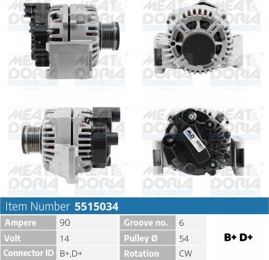 Meat & Doria 5515034 - Генератор vvparts.bg