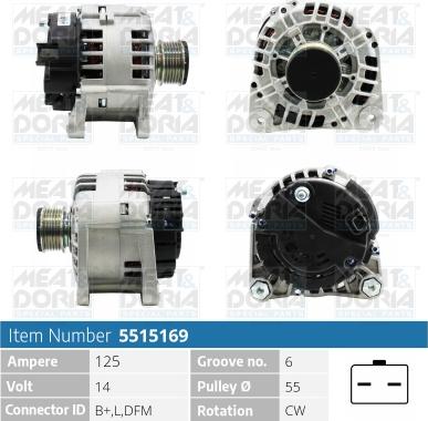 Meat & Doria 5515169 - Генератор vvparts.bg