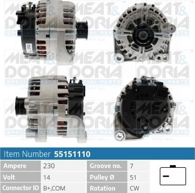 Meat & Doria 55151110 - Генератор vvparts.bg