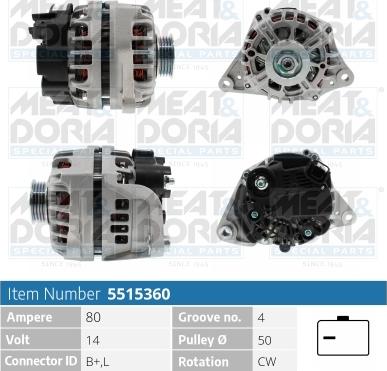 Meat & Doria 5515360 - Генератор vvparts.bg