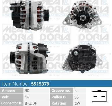 Meat & Doria 5515379 - Генератор vvparts.bg