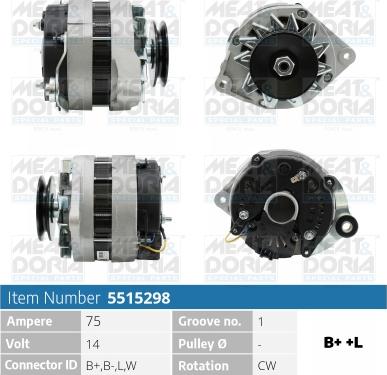 Meat & Doria 5515298 - Генератор vvparts.bg