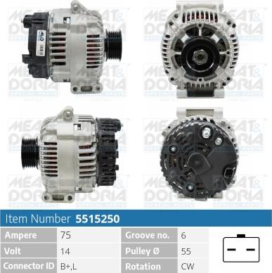 Meat & Doria 5515250 - Генератор vvparts.bg