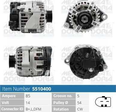 Meat & Doria 5510400 - Генератор vvparts.bg