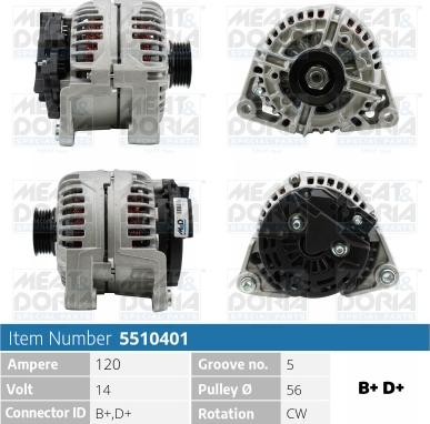 Meat & Doria 5510401 - Генератор vvparts.bg