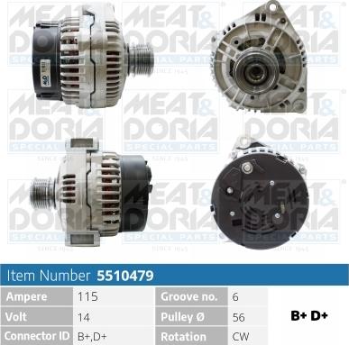 Meat & Doria 5510479 - Генератор vvparts.bg