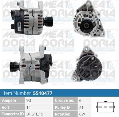 Meat & Doria 5510477 - Генератор vvparts.bg