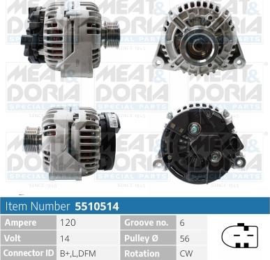 Meat & Doria 5510514 - Генератор vvparts.bg