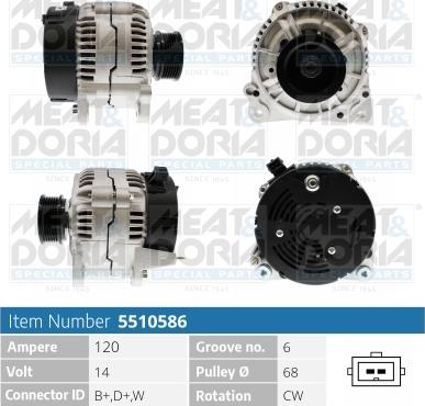 Meat & Doria 5510586 - Генератор vvparts.bg