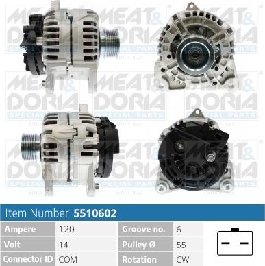 Meat & Doria 5510602 - Генератор vvparts.bg